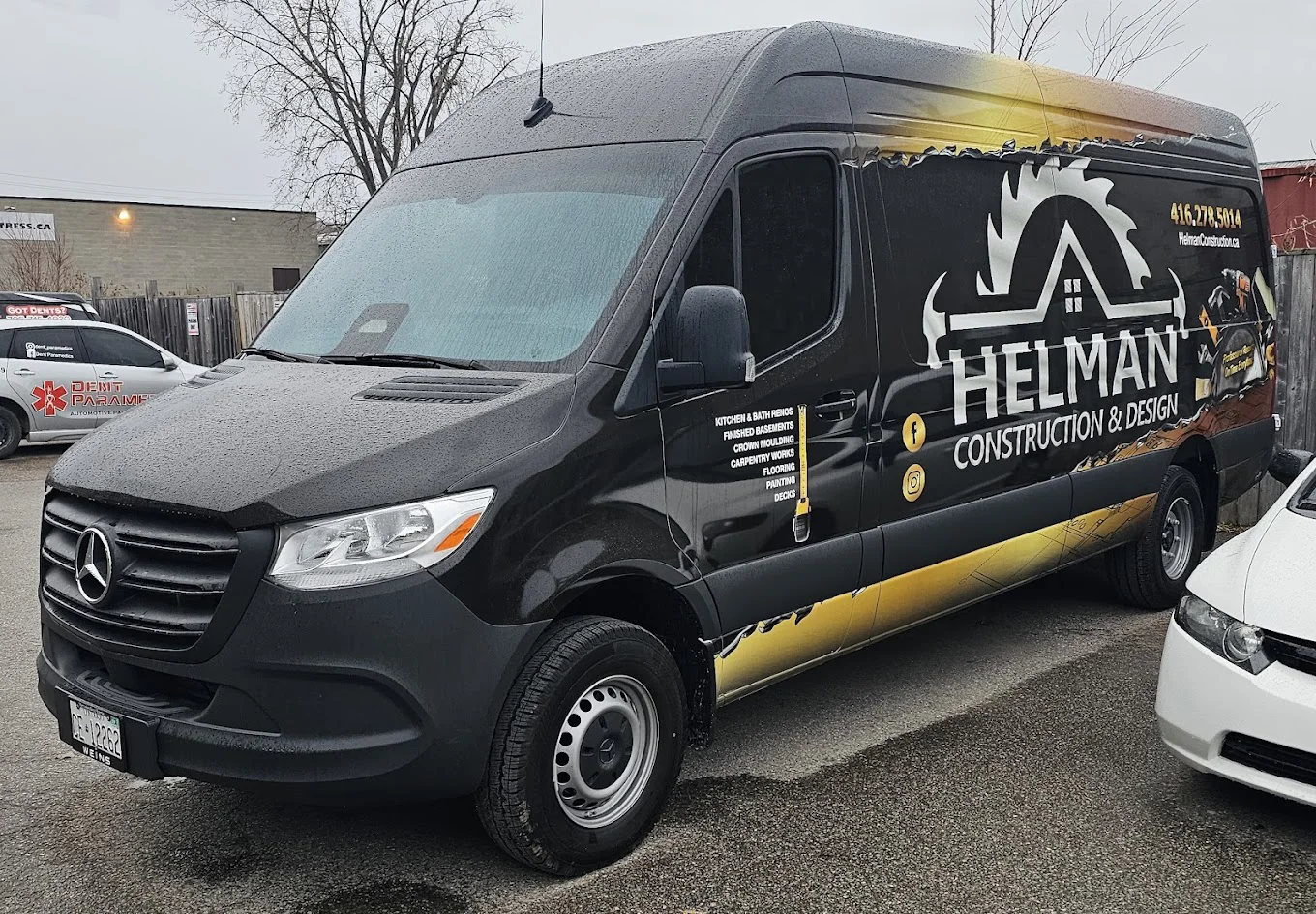 Commercial van with window tint